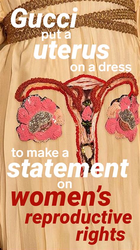 Gucci put a uterus design on a dress to make a bold statement 